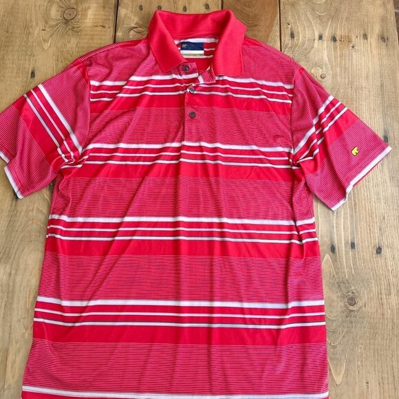Jack Nicklaus Golf Shirt Mens Red Striped  Size L‎ Like NEW - Picture 3 of 6